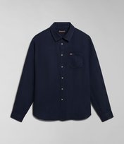 camicie uomo napapijri g-linen ls np0a4hq2 176 blu marine Inna marka