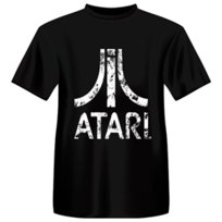 Camiseta Atari Retro Negra: Logo Atari Blanco Talla L PlatinumGames