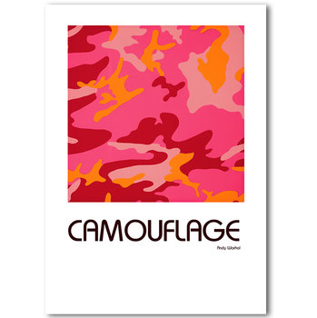 Camouflage Andy Warhol Plakat Różowy 50X70 - DEKORAMA