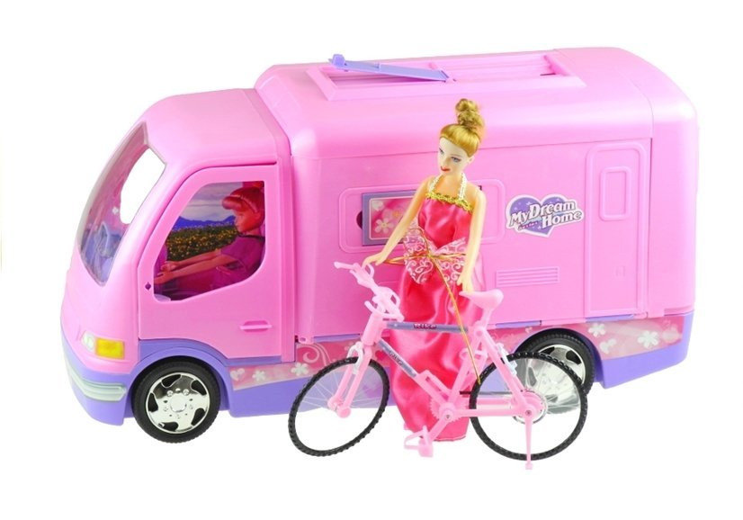 Zdjęcia - Wszystko dla lalek LEAN Toys Camper Camping Różowy Pojazd D 