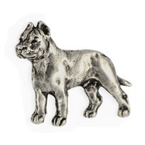 Cane Corso Italiano I  - posrebrzana broszka z psem, elegancki pin, ozdoba klapy marynarki marki Art-Dog