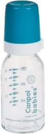 Canpol Babies, Butelka szklana, 120 ml, Przyjaciel Miś, Niebieska - Canpol Babies