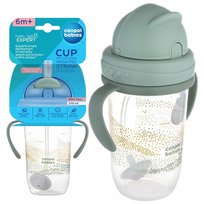 Canpol babies, Kubek niekapek z rurką i odważnikiem 6m+, zielony, 270 ml