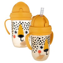 Canpol babies, Kubek niekapek z rurką i odważnikiem BabiesBoo gepard, 6m+, 270 ml