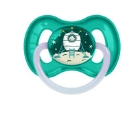 Canpol Babies, Space, Smoczek uspokajający, kauczukowy, 0-6 m, Niebieski