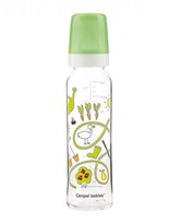 Canpol, Butelka szklana z nadrukiem, 240 ml, 12m+
