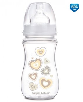 Canpol, EasyStart Newborn Baby, Butelka antykolkowa, 240 ml, Serduszka - Canpol Babies