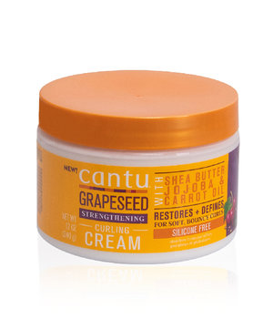 Cantu, Grapeseed Curling Cream, Definiujący krem do loków, shea, jojoba i olej z nasion marchwi - Cantu