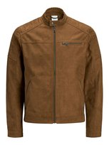 capispalla e giacche uomo jack and jones 12147218 rocky cognac fake suede Inna marka