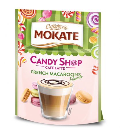 Zdjęcia - Kawa Candy Cappuccino Mokate  Shop o smaku francuskich makarowników 110 g 