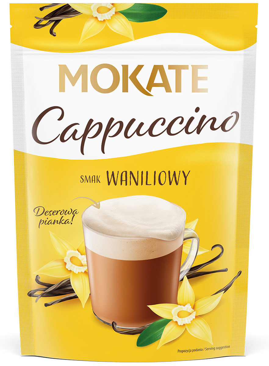 Zdjęcia - Kawa Cappuccino Mokate o smaku Waniliowym 110 g