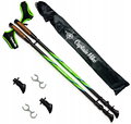 Captain Mike, Kije Nordic Walking regulowane, zielony, 100-130, cm - Captain Mike