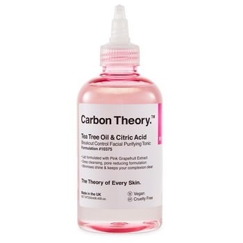 Carbon Theory Tea Tree Oil & Citric Acid, Tonik głęboko oczyszczający do skóry z problemami, 250 ml - Carbon Theory