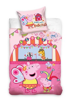 Carbotex, Komplet pościeli bawełnianiej 140X200 + 70X90, Świnka Peppa, Peppa Pig - Carbotex