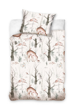 Carbotex, Komplet Pościeli niemowlęcej do łóżeczka 100x135, wzór las    - Carbotex
