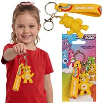 Care Bears Żółty BRELOK 3D do kluczy, gumowa zawieszka DO PLECAKA CARE BEARS