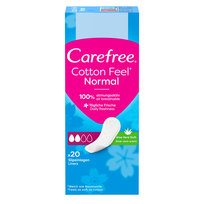 Carefree, Cotton Aloe, wkładki higieniczne, 20 szt.