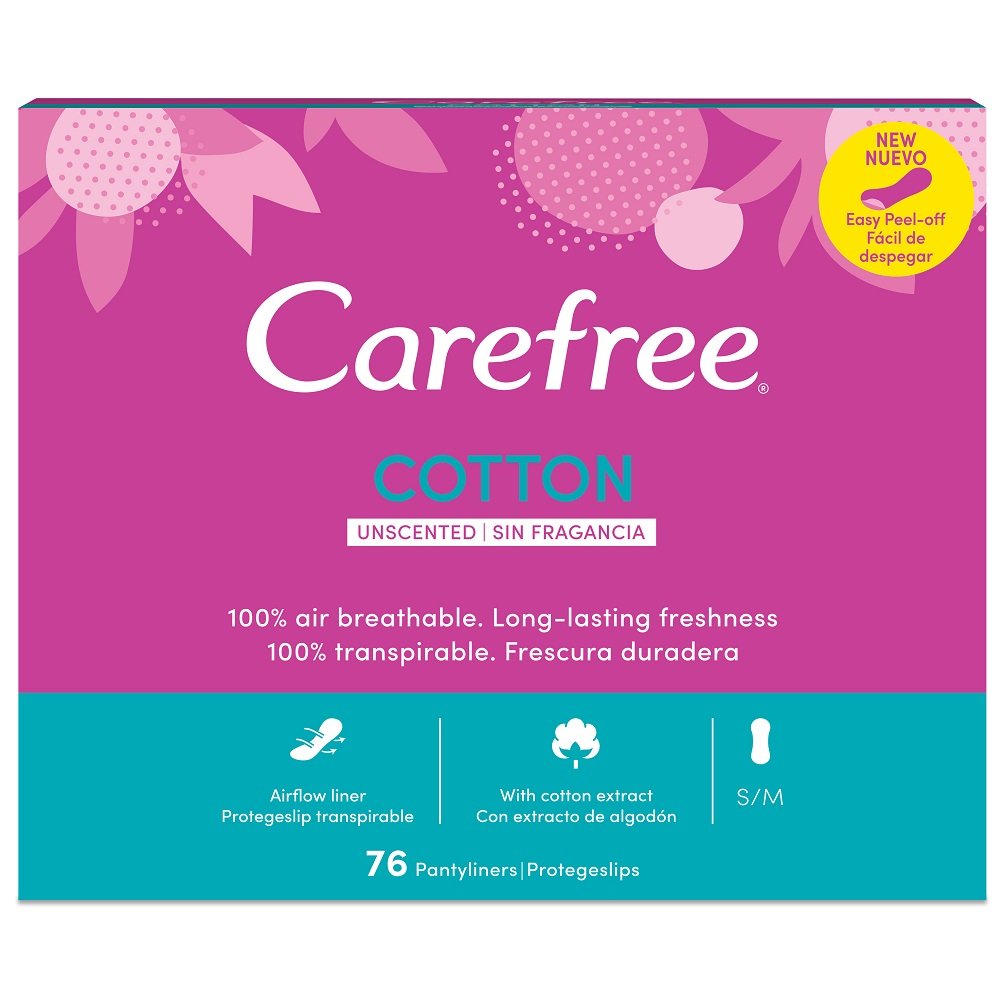 Carefree,Cotton wkładki higieniczne nieperfumowane 76szt | Sklep EMPIK.COM