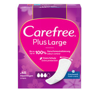 Carefree Plus Large, Wkładki higieniczne świeży zapach, 48szt.