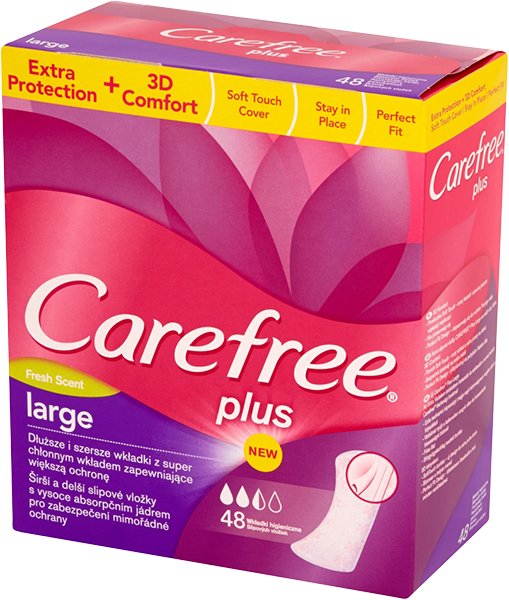 Carefree, Wkładki higieniczne Plus Large Fresh Scent, 48 szt. - | Sklep ...