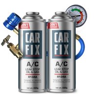 CARFIX 3w1 - 2x CZYNNIK CHŁODNICZY GAZ DO NAPEŁNIANIA KLIMATYZACJI R134A + PRZEWÓD CarFix