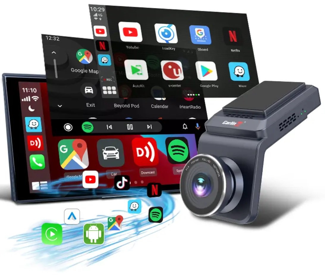 Zdjęcia - Transmiter FM T-Box Carlinkit  AR 4/64GB Kamera Samochodowa FullHD 1080p Apple CarPlay An 