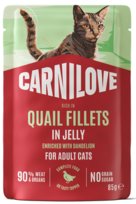 CARNILOVE Cat Pouch Jelly Quail 85g