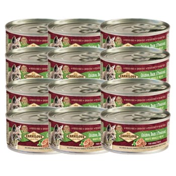 CARNILOVE mokra karma dla kota CHICKEN DUCK & PHEASANTFOR 12x100 g - Carnilove