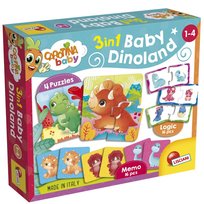 Carotina baby Dinoland gra edukacyjna Lisciani 3in1, 92529