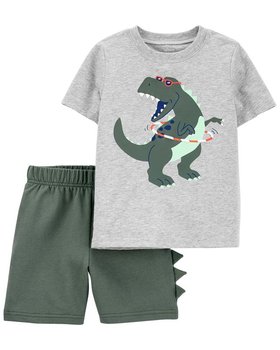 Carter's - Komplet 2-el T-shirt szorty Dinozaur - Carter's
