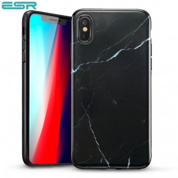 CASE ETUI ESR MARBLE IPHONE XS MAX CZARNY - ESR