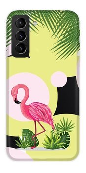 CaseGadget ETUI NADRUK FLAMING I KWIATY SAMSUNG GALAXY S21 PLUS - CaseGadget