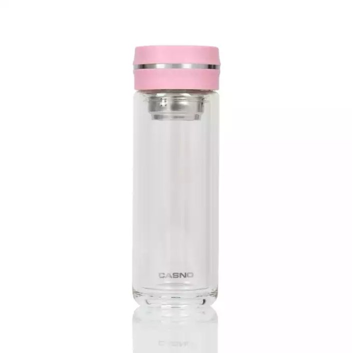 Zdjęcia - Bidon Casno , butelka szklana, Erie, różowa, 320 ml 
