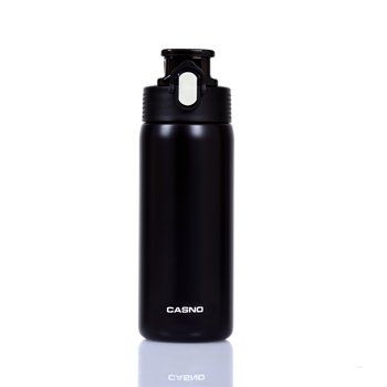 Casno, butelka termiczna, Maroon, czarna, 450 ml - Casno