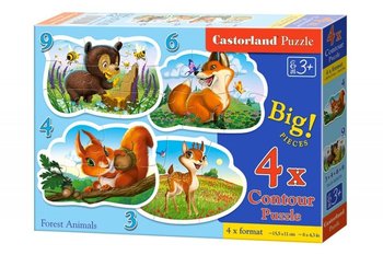 Castor, puzzle 4w1, Leśne Zwierzęta