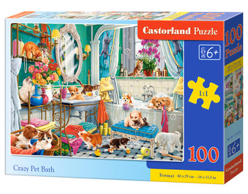 Castor, Puzzle Crazy Pet Bath, 100 el. - Castorland