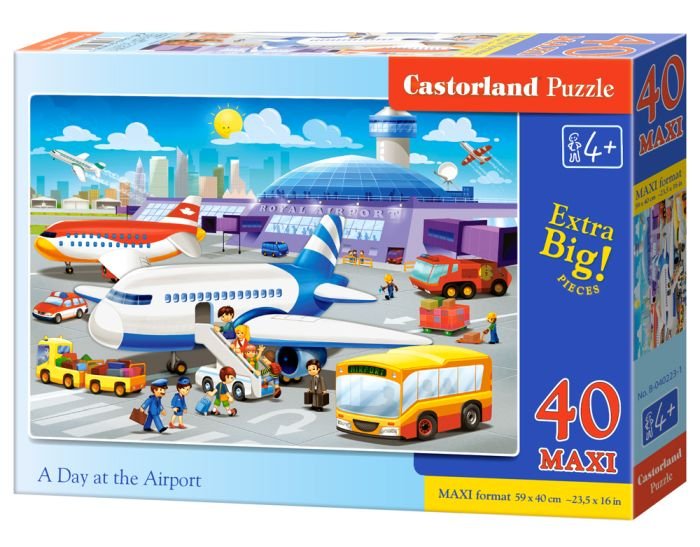 Castorland, puzzle, A Day at the Airport, 40 el.