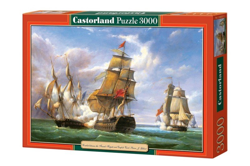 Castorland, puzzle, Combat between the French and the English Vessels, 3000 el.