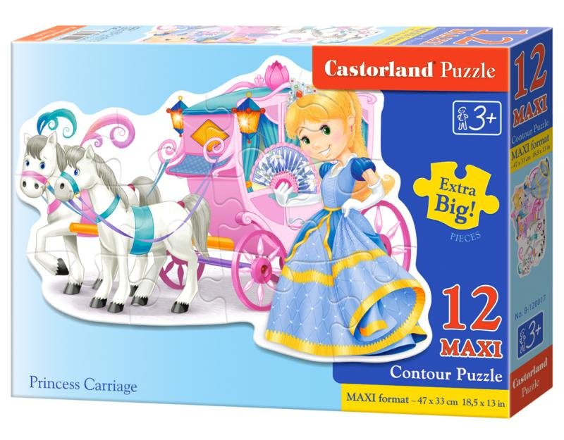Castorland, puzzle, Disney, Princess Carriage, 12 el.