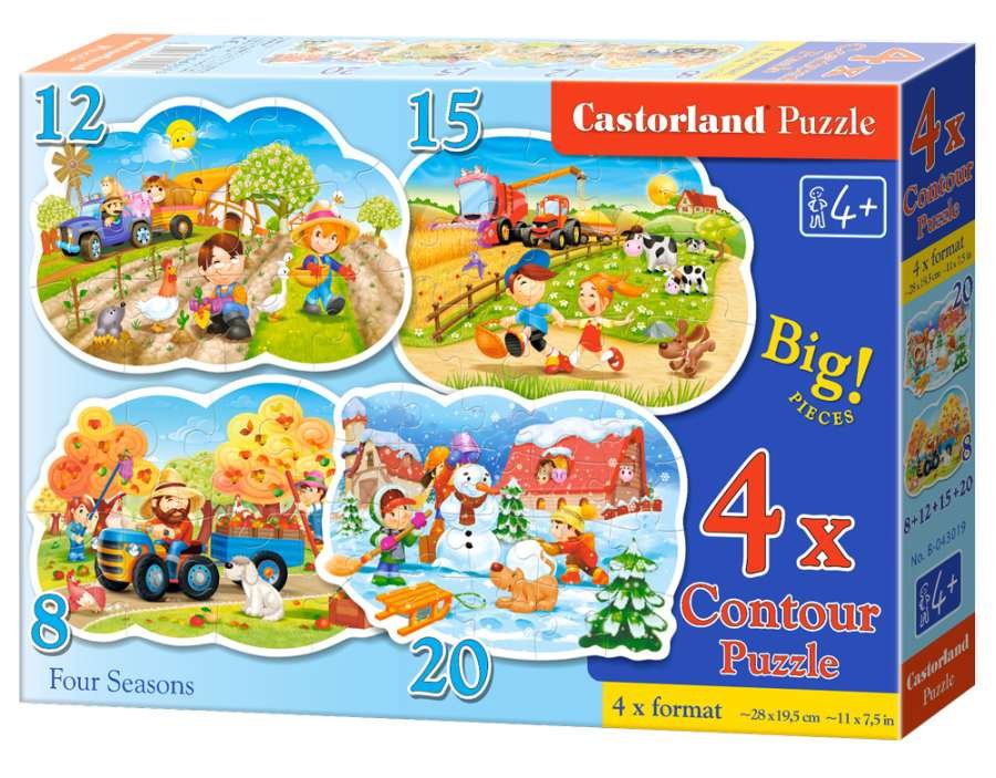 Castorland, puzzle, Four Seasons, 8/12/15/20 el.