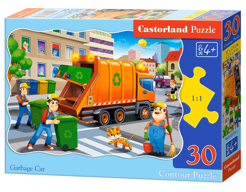 Castorland, puzzle, Garbage Car, 30 el.