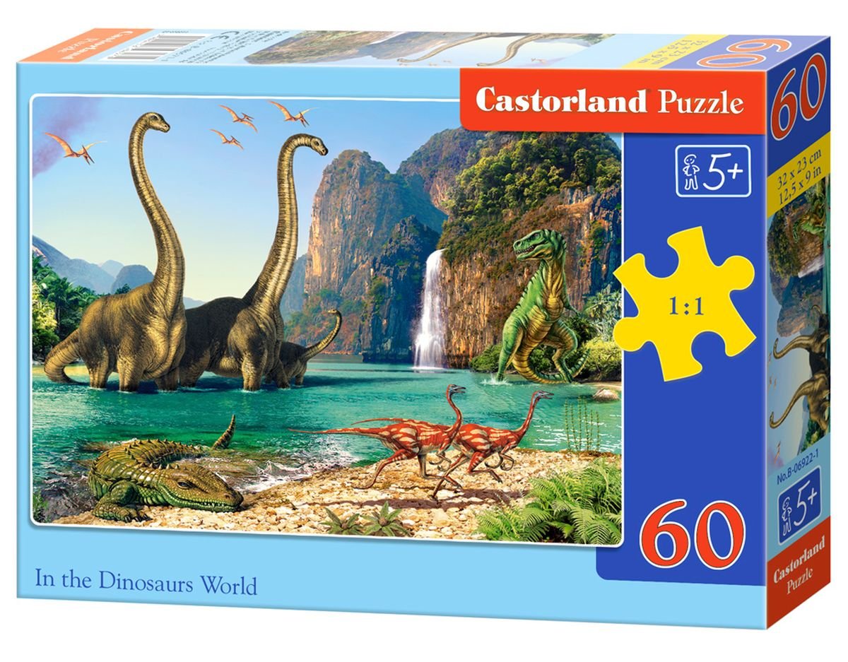 Castorland, puzzle, In the Dinosaurs World, 60 el.