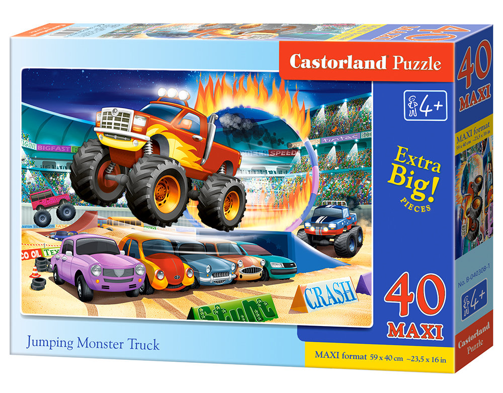 Castorland, puzzle, Jumping Monster Truck, 40 el.