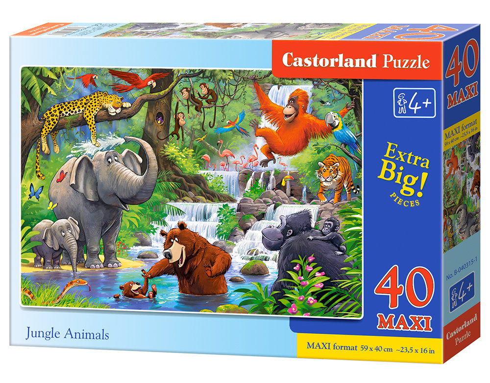 Castorland, puzzle, Jungle Animals, 40 el.