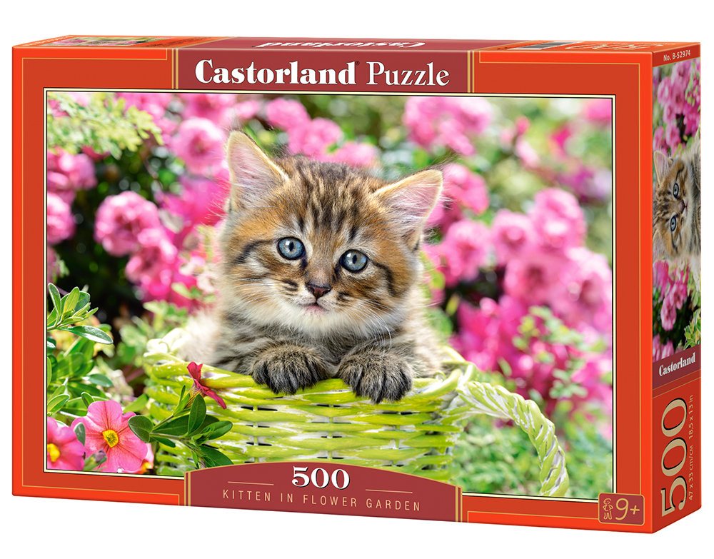 Castorland, puzzle, Kotek w ogrodzie, 500 el.
