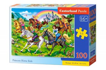 Castorland, puzzle, Księżniczki na koniach, 100 el. - Castorland