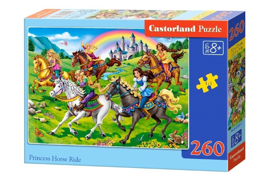 Castorland, puzzle, Księżniczki na koniach, 260 el.
