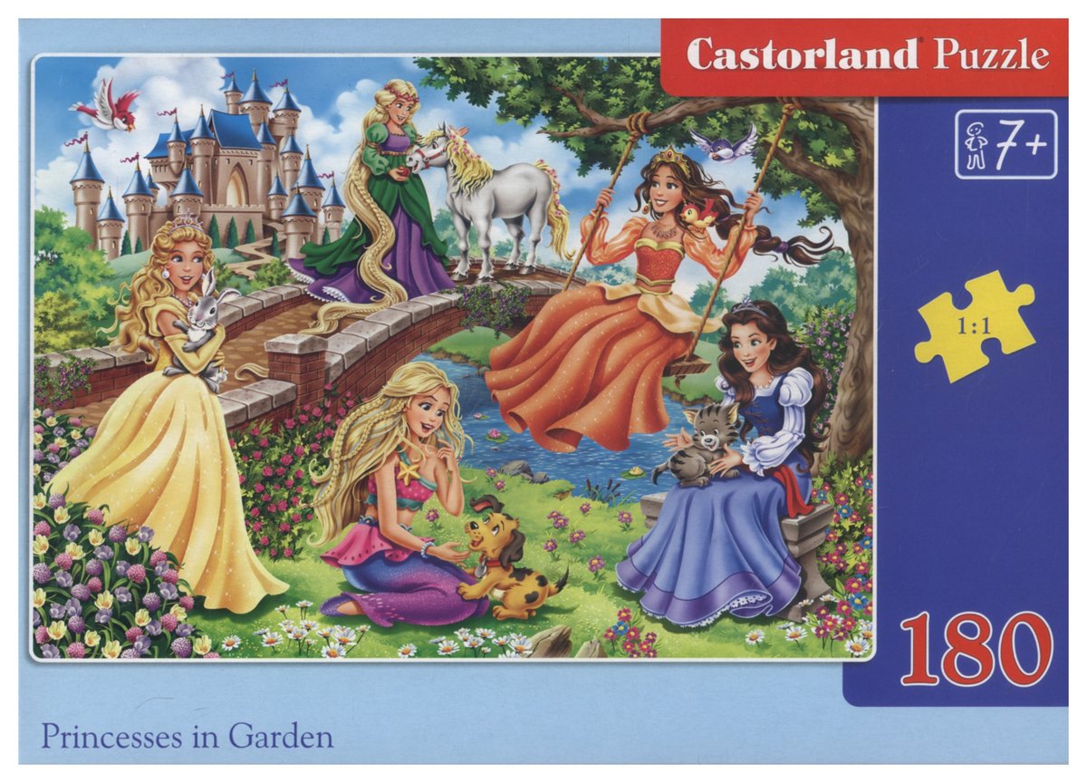Castorland, puzzle, Księżniczki w ogrodzie, 180 el.