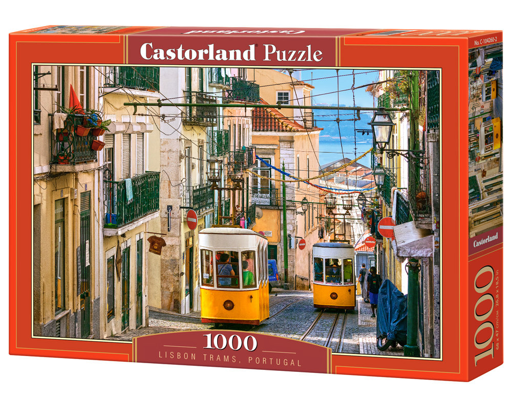 Castorland, puzzle, Lisbon Trams Portugal, 1000 el.