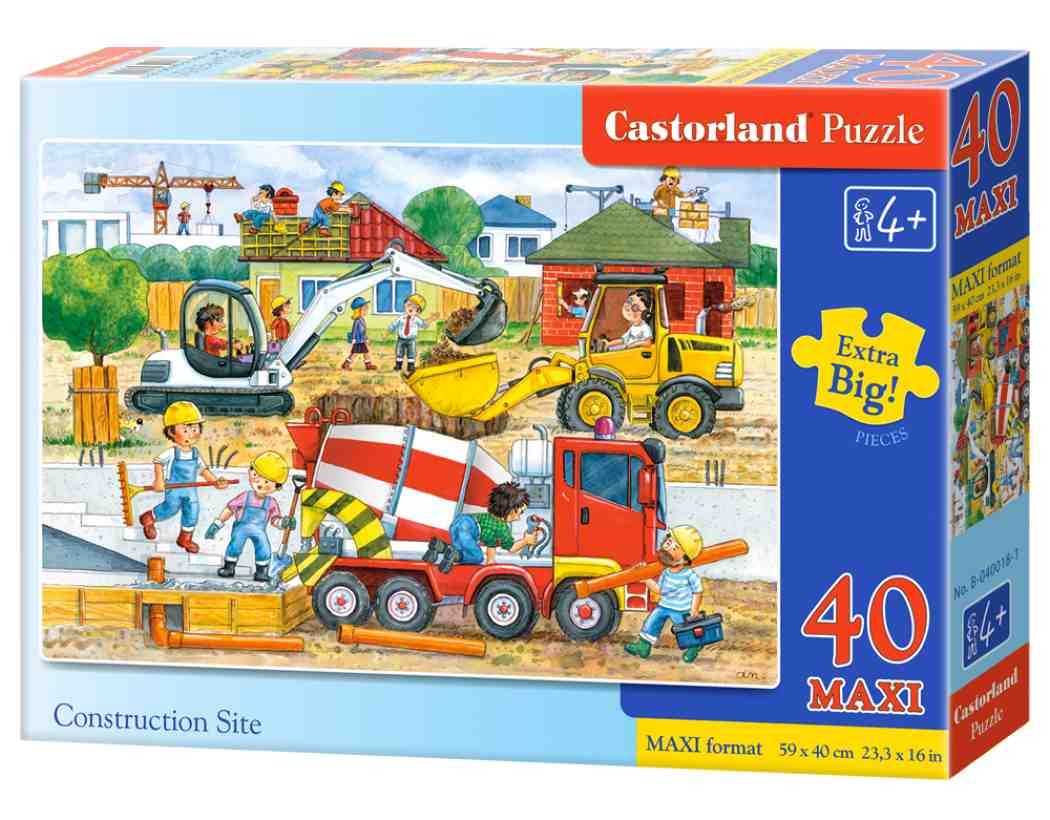 Castorland, puzzle, maxi, Construction Site, 40 el.
